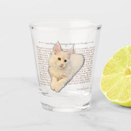 Shot glass - creme Maine Coon kitten Schnapsglas