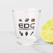 Shot Glass - EDCC-Logo in schwarz mit Farben