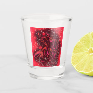 Shot Glass Red Bull Running in der Starry Night Schnapsglas