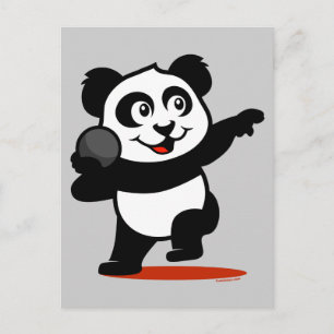 Shot Put Panda Postkarte