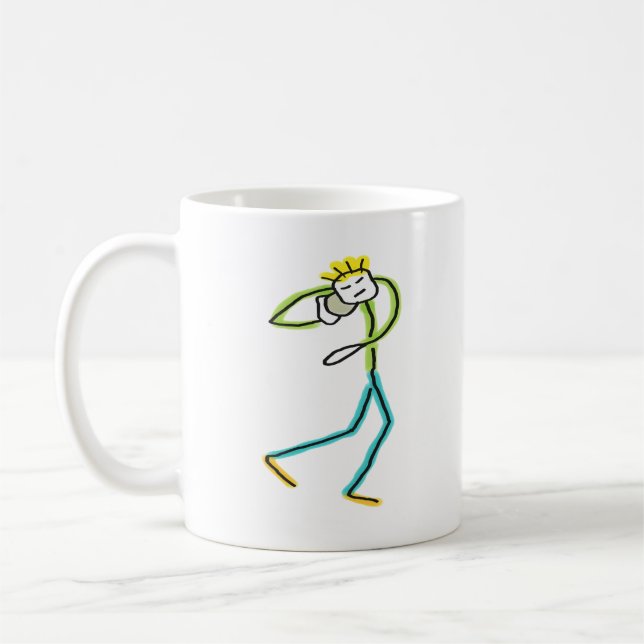Shot Put Stickman Kaffeetasse (Links)