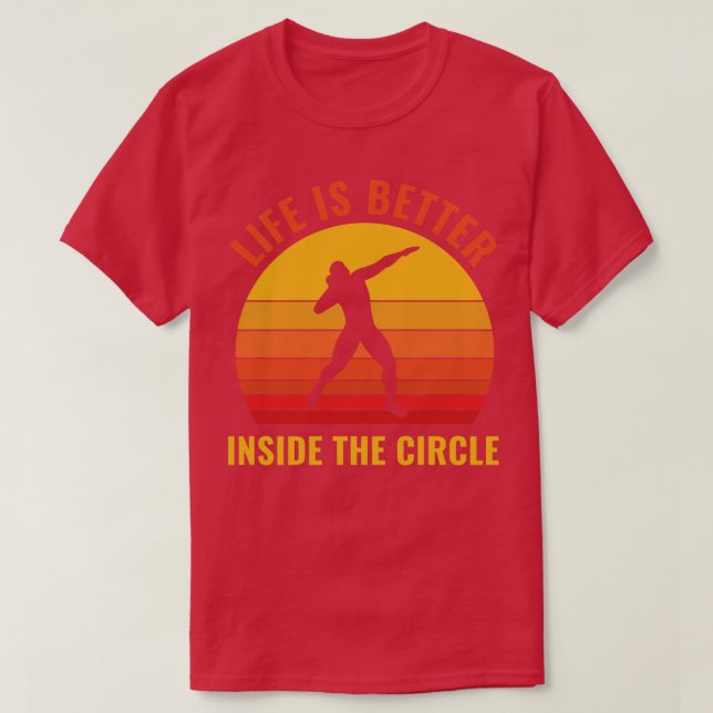 Shot Putt Athlete Shot Putter Leben ist besser in  T-Shirt (Design vorne)