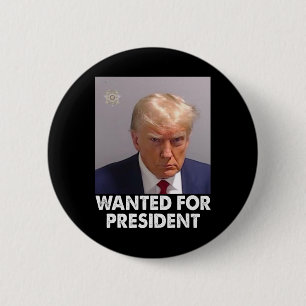 Shot Trump Funny Gewollt für Präsident 2024 Button