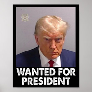 Shot Trump Funny Gewollt für Präsident 2024 Poster