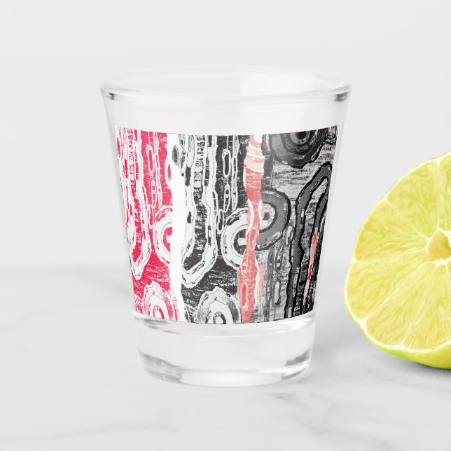 Shotglas – Abstrakte Landschaft Schnapsglas (Vorderseite)