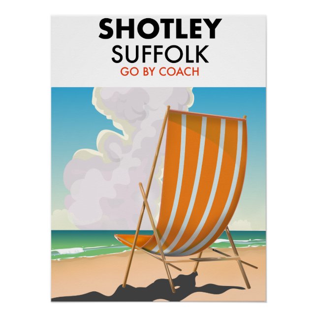Shotley suffolk Beach Travel Poster (Vorderseite)