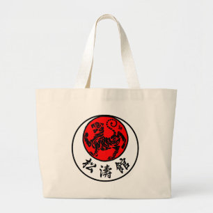 Shotokan aufgehende Sonne-japanische Kalligraphie Jumbo Stoffbeutel