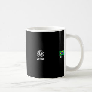 Shotokan Brazil Karate Brazilian Flag Dojo Tiger Kaffeetasse