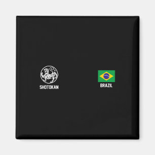 Shotokan Brazil Karate Brazilian Flag Dojo Tiger Magnet