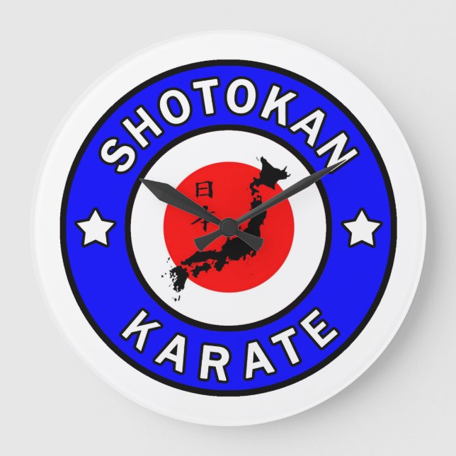 Shotokan Karate Große Wanduhr (Vorderseite)