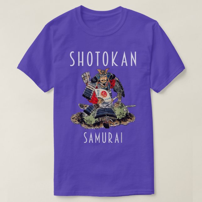 Shotokan Karate Retro Samurai, Vintage Kampfkunst T-Shirt (Design vorne)