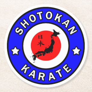 Shotokan Karate Runder Pappuntersetzer