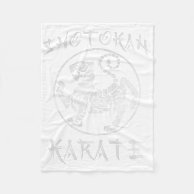 Shotokan Karate Symbol Tiger Dojo Training Kanji V Fleecedecke (Vorderseite)