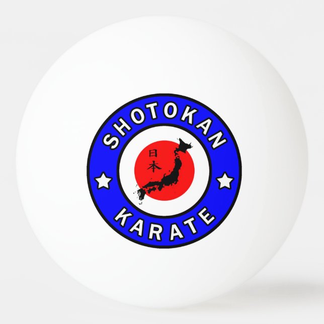 Shotokan Karate Tischtennisball (Vorderseite)