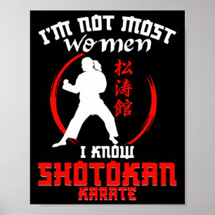 Shotokan Tiger Frau Girl Lady Practicioner Shotok Poster