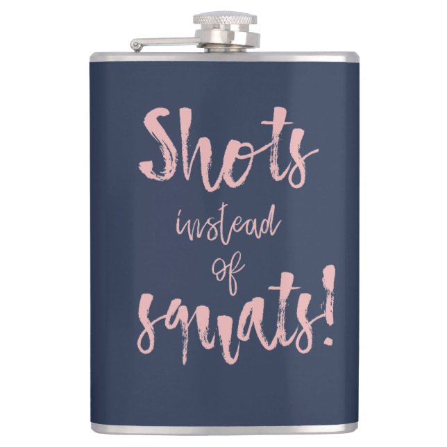 Shots anstelle von Squats-Flasche Flachmann (Vorderseite)