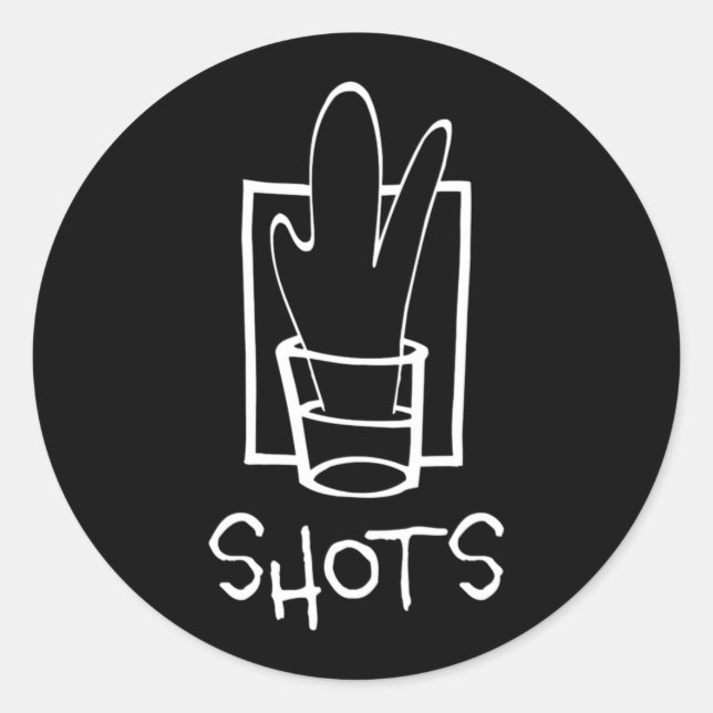 Shots - Klassischer Rundaufkleber Runder Aufkleber (Vorderseite)