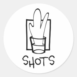 Shots - Klassischer Rundaufkleber Runder Aufkleber