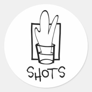 Shots - Klassischer Rundaufkleber Runder Aufkleber