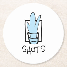 Shots Round Paper Untersetzer
