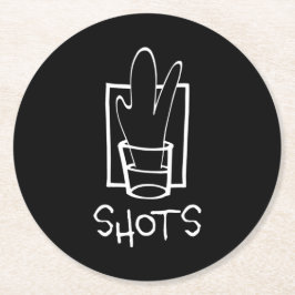 Shots Round Paper Untersetzer