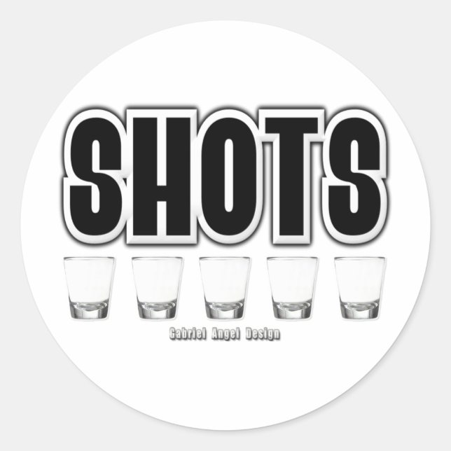 Shots Runder Aufkleber (Vorderseite)