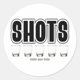 Shots Runder Aufkleber
