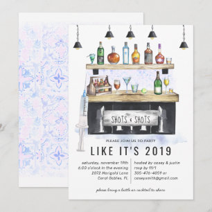 Shots & Shots Wir wurden geimpft Party Einladung