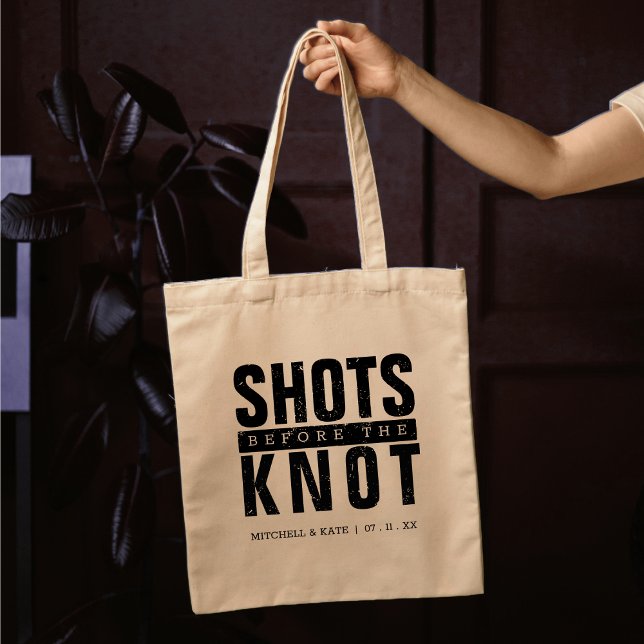 Shots vor dem Knoten-Junggeselinnen-Abschied Tragetasche (Shots Before the Knot Bachelorette Party Tote Bag
)