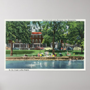 Shotwell Park-und Sherwood Gasthaus-Szene Poster