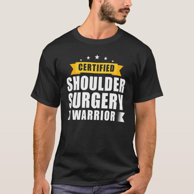 Shoulder Surgery Survivor Recovery Humor Get Well T-Shirt (Vorderseite)