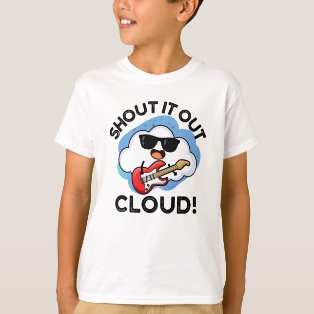 Shout Cloud Funny Music Puff T-Shirt (Vorderseite)