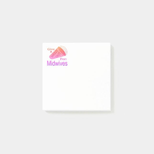 Shout for Midwids Post-it Klebezettel (Vorderseite)