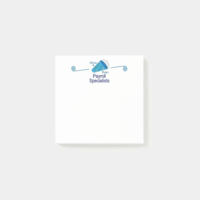 Shout for Payroll Specials Post-it Klebezettel (Vorderseite)