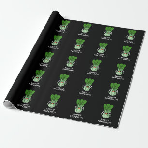 Shout für Choy Funny Veggie Bok Choy Pun Dark BG Geschenkpapier