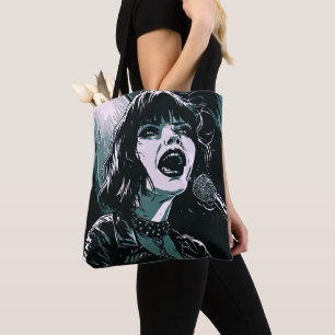 Shout It Out Expressiver Sänger Teal Musikliebhabe Tasche