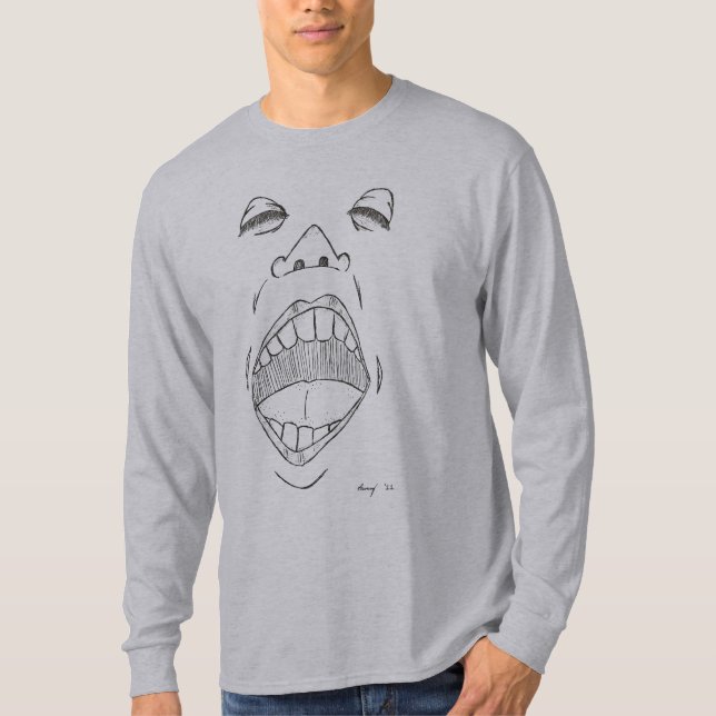 "Shout" Mens Long-Sleeve T - Shirt (Vorderseite)