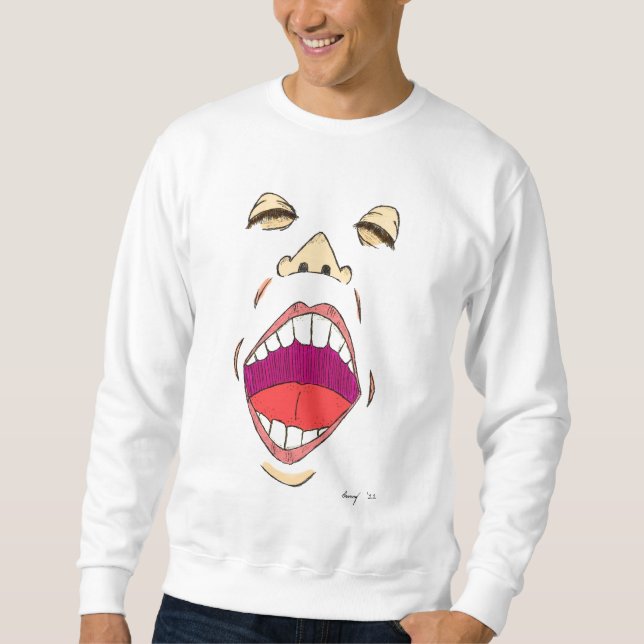 "Shout" Mens Sweatshirt (Vorderseite)