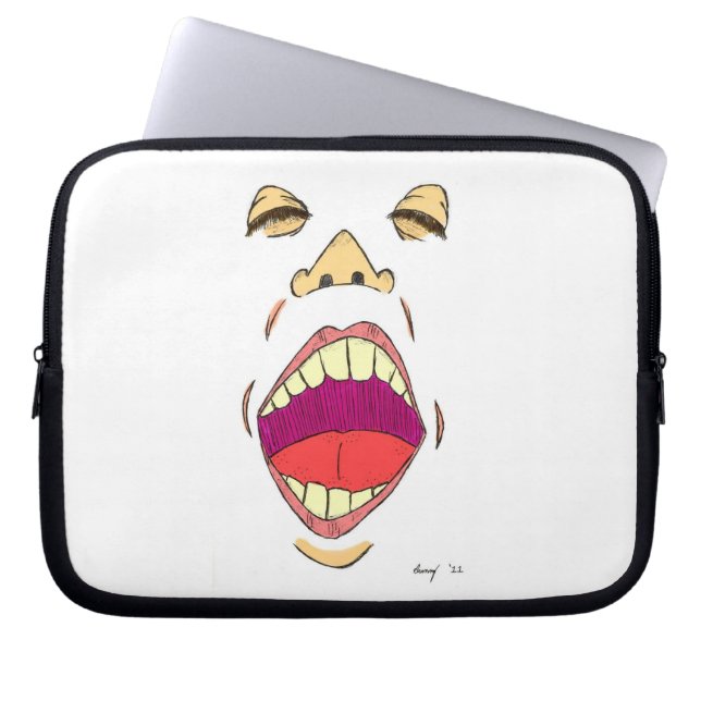 "Shout" Notebook-Sieb Laptopschutzhülle (Vorderseite)