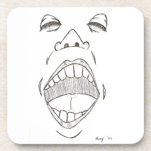 "Shout"-Untersetzer - Set von 6 Jahren Getränkeuntersetzer