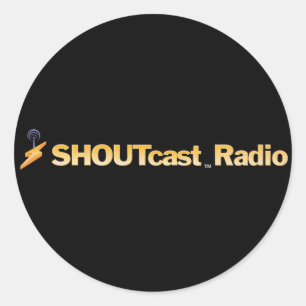 SHOUTcast Titel-Aufkleber Runder Aufkleber
