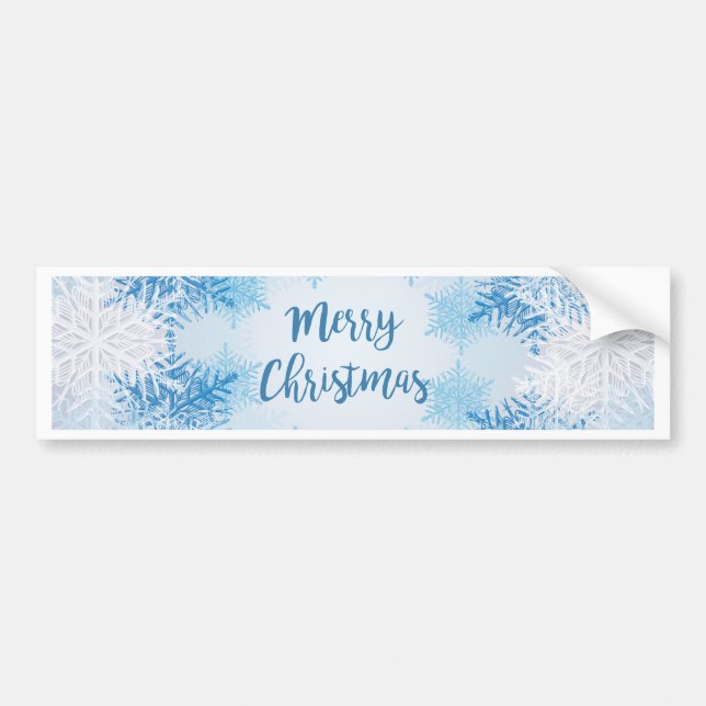 SHOW FLAKES PATTERN Frohe Weihnachten Autoaufkleber (Vorne)