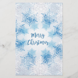 SHOW FLAKES PATTERN Frohe Weihnachten Briefpapier