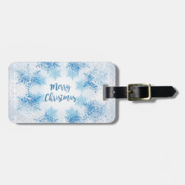 SHOW FLAKES PATTERN Frohe Weihnachten Gepäckanhänger