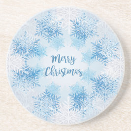 SHOW FLAKES PATTERN Frohe Weihnachten Getränkeuntersetzer