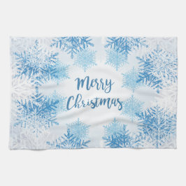 SHOW FLAKES PATTERN Frohe Weihnachten Handtuch