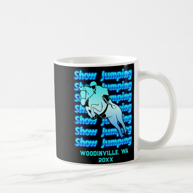 Show Jumng Event Or Location Date Name T Shirt  Kaffeetasse (Rechts)