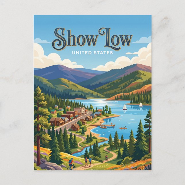 Show Low Arizona Postkarte (Vorderseite)