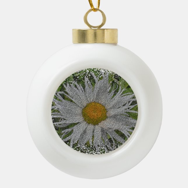 Show Me A Daisy #1 Keramik Kugel-Ornament (Vorderseite)