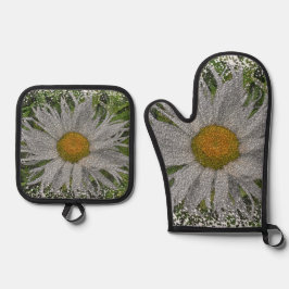 Show Me A Daisy #1 Ofenhandschuh & Topflappen-Set